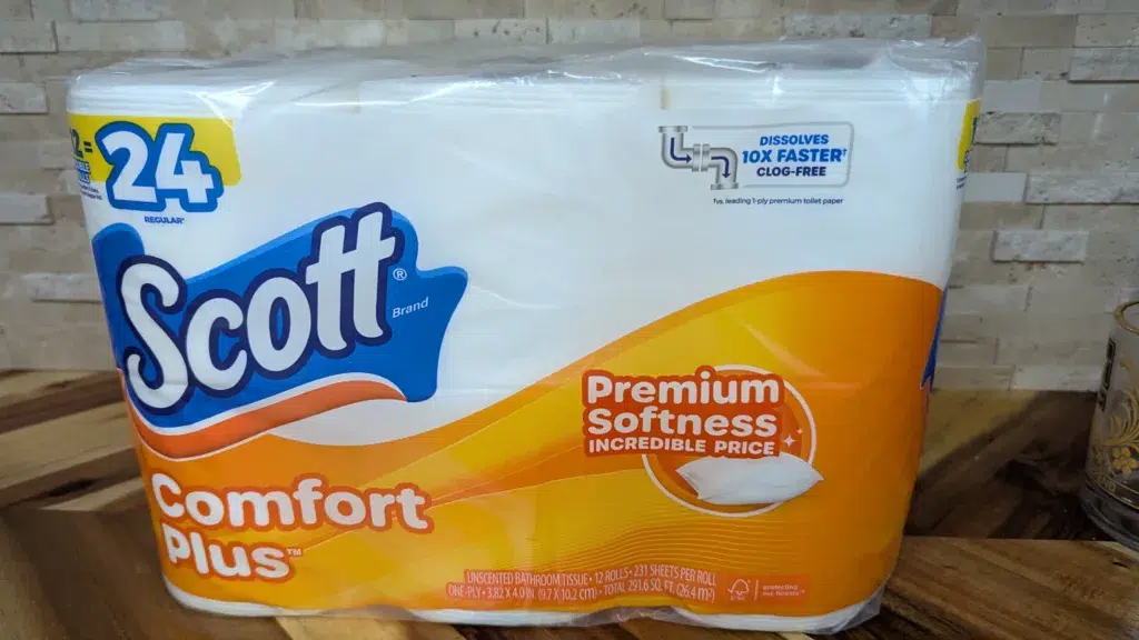 scott toilet paper 12 pack Scott Comfort Plus toilet paper package, 24 rolls.