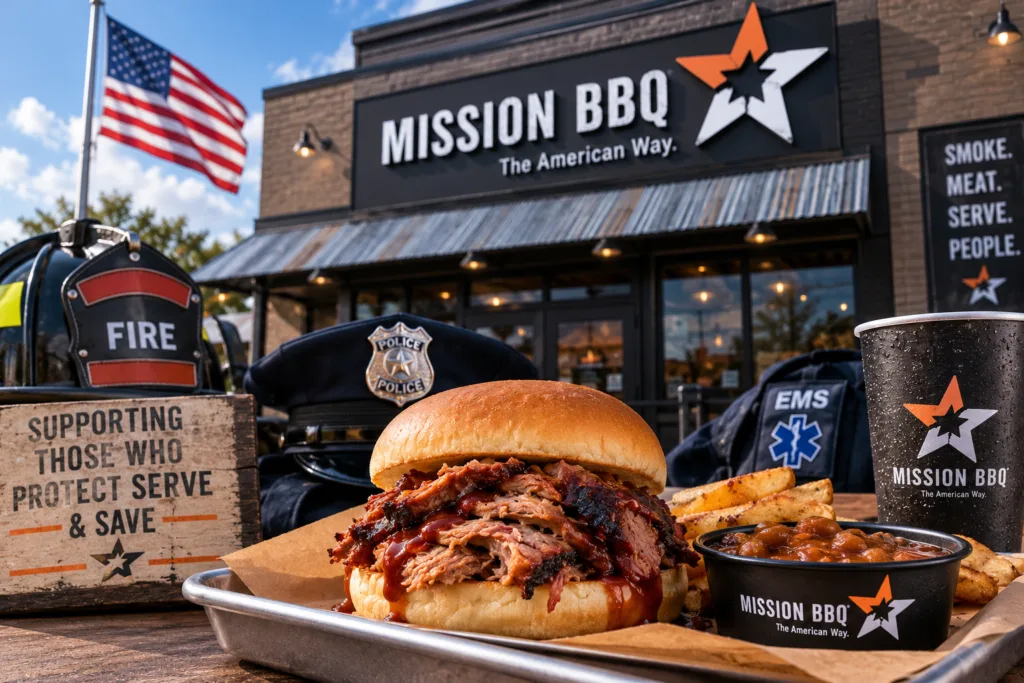 mission bbq free sandwich first responders