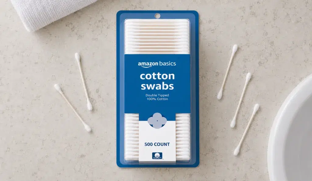 amazon basics cotton swabs