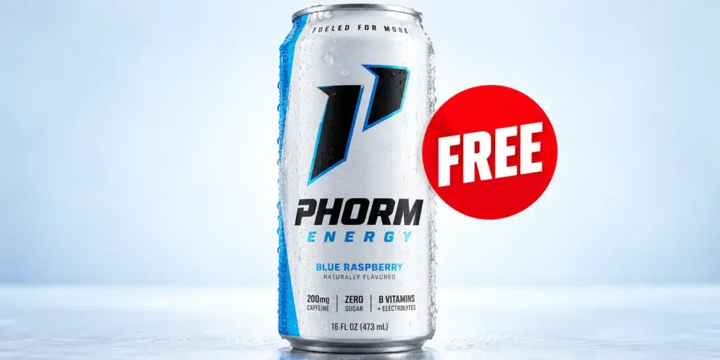 free 16 oz. phorm energy drink