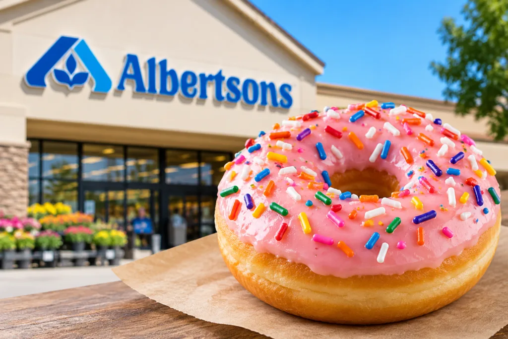 sprinkled donut at albertsons