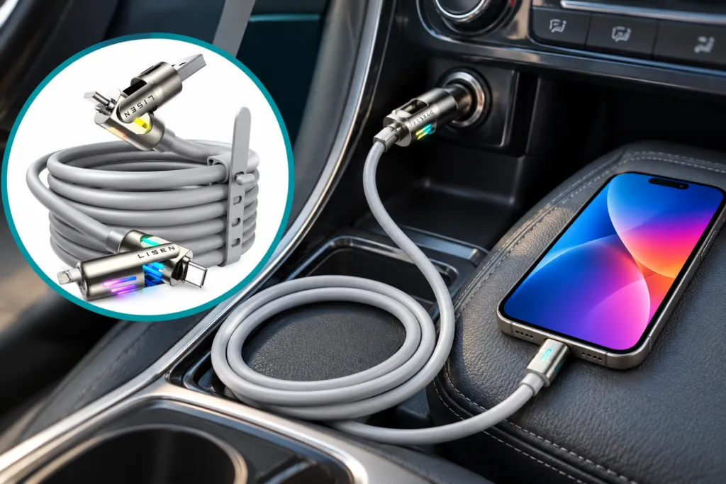 lisen car charging cable showcase